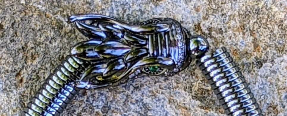Black Dragon with Hematite Flat Discs