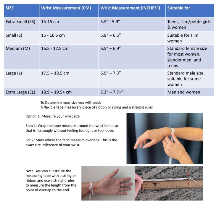 Load video: How to measure your wrist size before selecting your bracelet size.